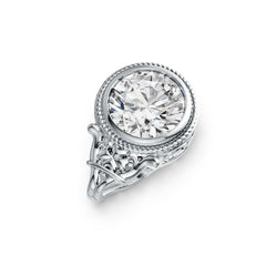 Sterling Silver Semi Mount Pendant Setting Round RD 8x8mm DHJ