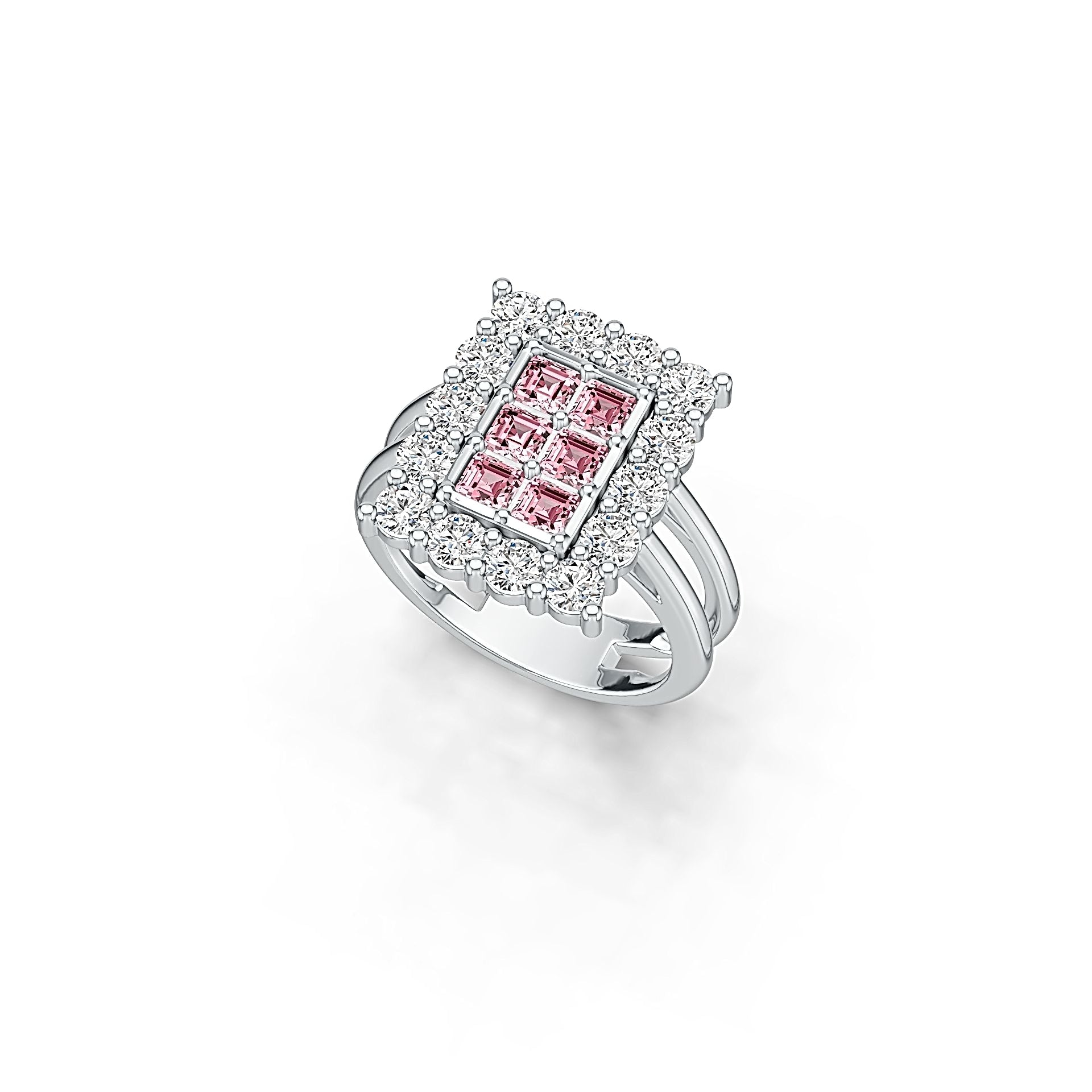 Sterling Silver Semi Mount Ring Setting Princess SQ 3X3mm DHJ