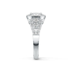 Platinum Semi Mount Ring Setting Round RD 2.5mm Diamond Accent DHJ