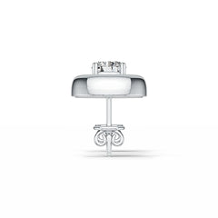 14K Gold Semi Mount Earrings Setting Round RD 5x5mm DHJ