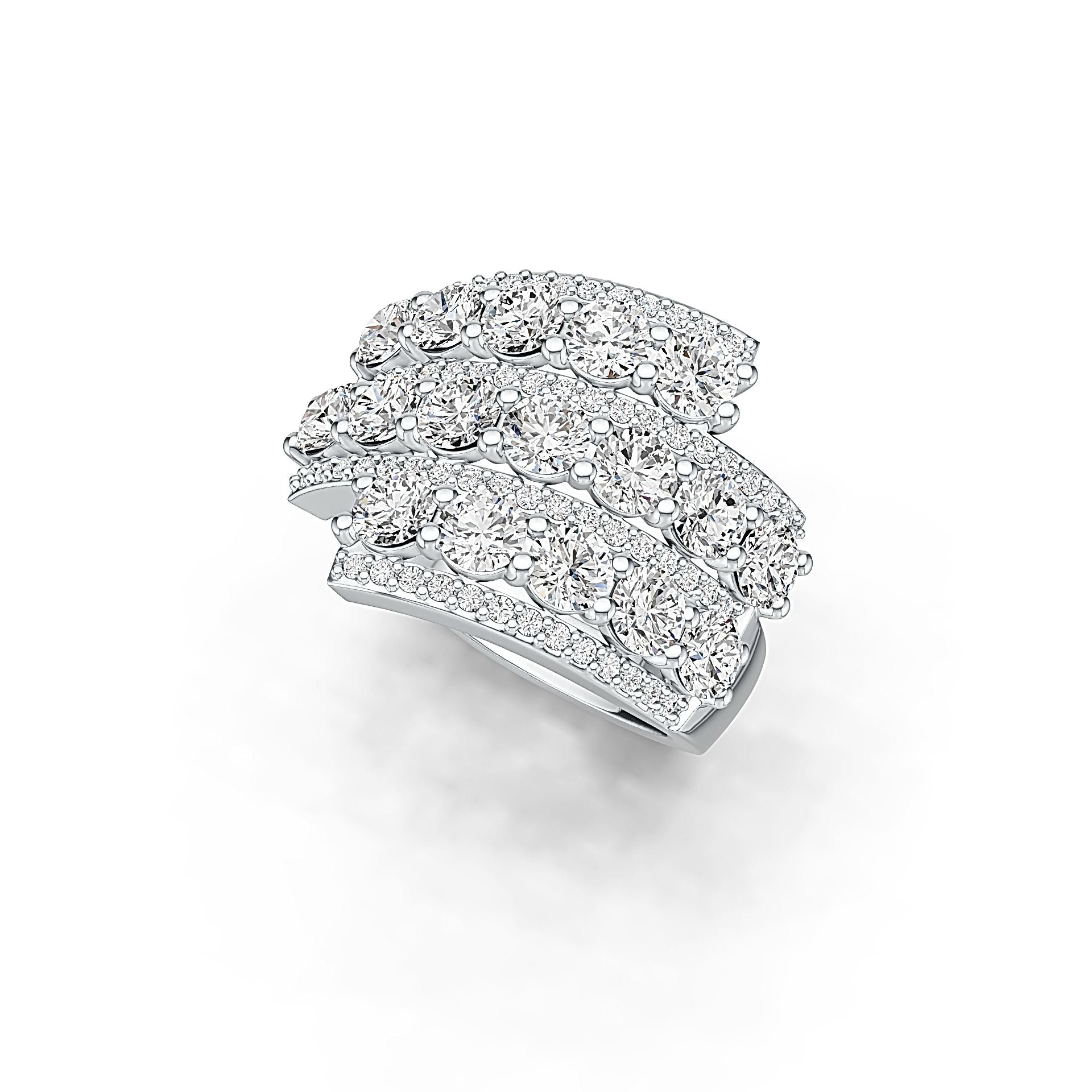 Sterling Silver Semi Mount Ring Setting Round RD 4x4mm DHJ