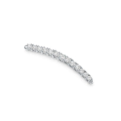 Platinum Pendant Arc Curved with White Topaz or Moissanite Diamond Accent DHJ