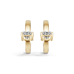 14K Gold Semi Mount Earrings Setting Oval Ov 8x6mm Diamond Accent Syz Jewelry