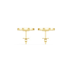 Platinum Semi Mount Earrings Setting Round Rd Syzjewelry