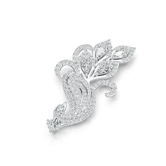 Sterling Silver Semi Mount Pendant Setting Pear PE 5X3mm Peacock Theme DHJ