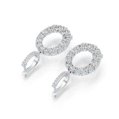 Sterling Silver Semi Mount Earrings Setting Round RD 5x5mm DHJ