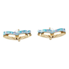 18K Gold Semi Mount Earrings Setting Round Ro 2x2mm Syz Jewelry