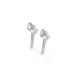 10K Gold Semi Mount Earrings Setting Pear PE 8X6mm DHJ