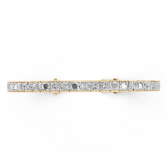 18K Gold Semi Mount Bracelet Setting Princess SQ 4X4mm DHJ