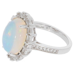 18K Gold Semi Mount Ring Setting Oval OV 14X10mm D-PJC25363R Diamond Accent Syzjewelry