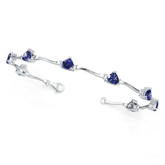 Platinum Semi Mount Bracelet Setting Heart He 5x5mm Syz Jewelry