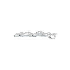 Platinum Semi Mount Pendant Setting Pear PE 5X3mm Peacock Theme Diamond Accent DHJ