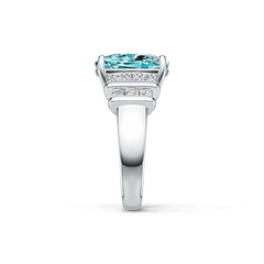 Platinum Semi Mount Ring Setting Cushion CU 12X10mm Diamond Accent DHJ