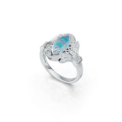 Sterling Silver Semi Mount Ring Setting Marquise MQ 14X7mm Cabochon DHJ