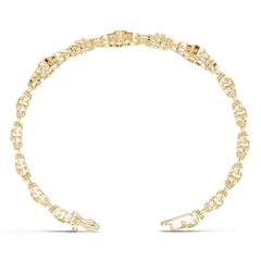 10K Gold Semi Mount Bracelet Setting Round Ro 6x6mm Syz Jewelry