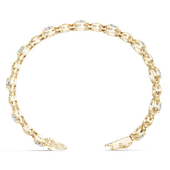 14K Gold Semi Mount Bracelet Setting Round Ro 5x5mm Diamond Accent Syz Jewelry