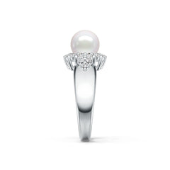 18K Gold Semi Mount Ring Setting Round RD 8.5mm Diamond Accent DHJ