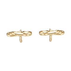 18K Gold Semi Mount Earrings Setting Round Ro 6x6mm Syz Jewelry