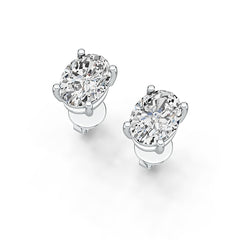 Sterling Silver Semi Mount Earrings Setting Oval OV 8X6mm DHJ