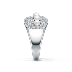 14K Gold Semi Mount Ring Setting Round RD 3x3mm Diamond Accent DHJ