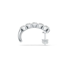 18K Gold Semi Mount Earrings Setting Round RD 3x3mm Diamond Accent DHJ