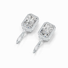 Sterling Silver Semi Mount Earrings Setting Emerald OCT 12X8mm DHJ