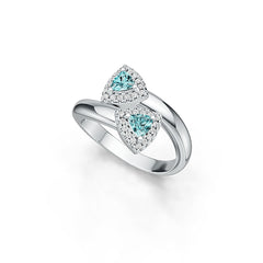 Sterling Silver Semi Mount Ring Setting Trillion TRI 4X4mm DHJ