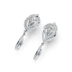Sterling Silver Semi Mount Earrings Setting Pear PE 9X6mm DHJ