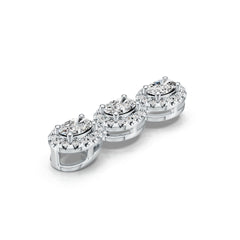 10K Gold Semi Mount Pendant Setting Oval OV 6X4mm Moissanite Accent DHJ