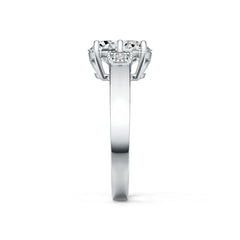 14K Gold Semi Mount Ring Setting Oval OV 10X8mm Diamond Accent DHJ
