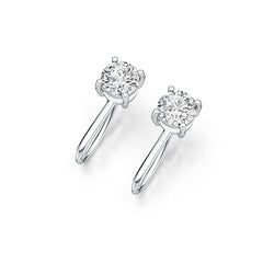 14K Gold Semi Mount Earrings Setting Round RD 6x6mm DHJ