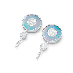 Sterling Silver Semi Mount Earrings Setting Round RD 24x24mm Circle Drop Earrings DHJ