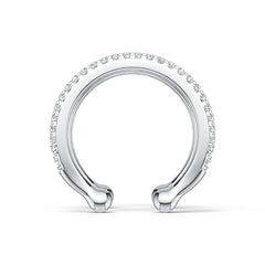 Platinum Semi Mount Earrings Setting Round RD 1.1mm Diamond Accent DHJ