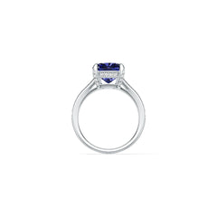 Platinum Semi Mount Ring Setting Cushion Cu 9x9mm Diamond Accent Syzjewelry