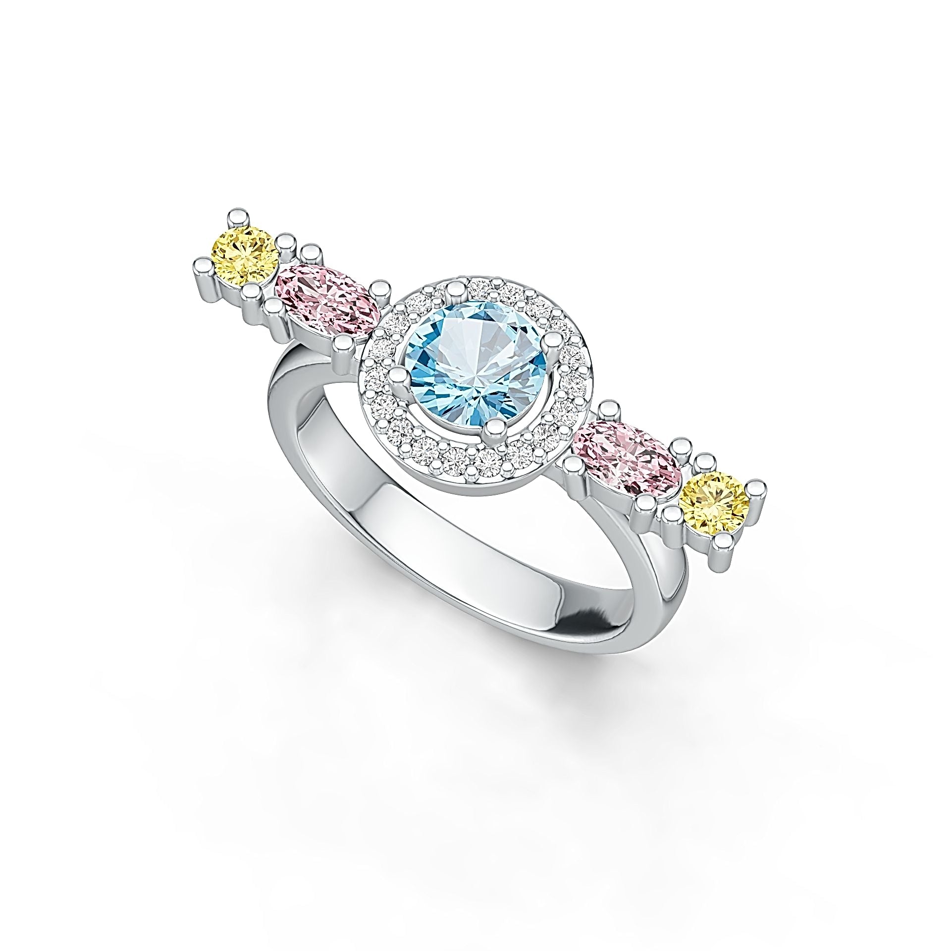 Sterling Silver Semi Mount Ring Setting RD 6x6mm OV 5x3mm DHJ