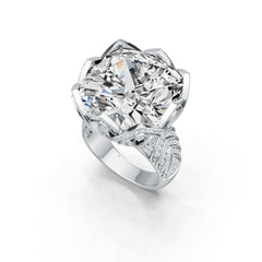 Sterling Silver Semi Mount Ring Setting Cushion CU 18X18mm DHJ