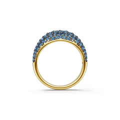 10K 14K Gold or 18K Gold Semi Mount Ring Setting Round Rd Diamond Accent Syzjewelry