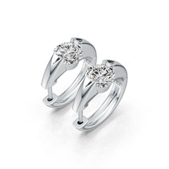 Sterling Silver Semi Mount Earrings Setting Round RD 7x7mm DHJ