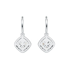 Sterling Silver Semi Mount Earrings Setting Cushion CU 8X8mm DHJ