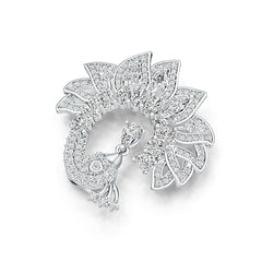 Platinum Semi Mount Pendant Setting Pear PE 6X4mm OV 5X3mm Diamond Accent DHJ