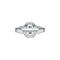 18K Gold Semi Mount Ring Setting Oval OV 12X10mm Diamond Accent DHJ