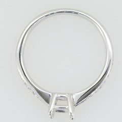 18K Gold Semi Mount Ring Setting Round RD 5x5mm Diamond Accent Syzjewelry