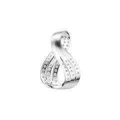 Platinum Semi Mount Pendant Setting Round RD 1.85mm Diamond Accent DHJ
