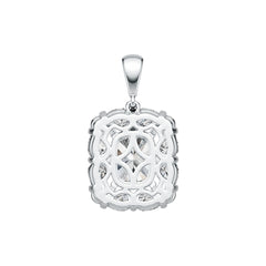 Sterling Silver Semi Mount Pendant Setting Cushion CU 9X7mm DHJ