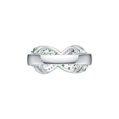 18K Gold Semi Mount Ring Setting Round RD 2.5mm Diamond Accent DHJ