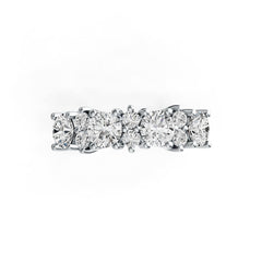 18K Gold Semi Mount Ring Setting Round RD 5x5mm Diamond Accent DHJ