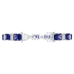Platinum Semi Mount Bracelet Setting Emerald Em 11x8mm Syz Jewelry