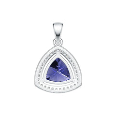 Sterling Silver Semi Mount Pendant Setting Trillion TRI 11x10mm Syzjewelry