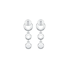 14K Gold Semi Mount Earrings Setting Round RD 1.1mm Diamond Accent DHJ