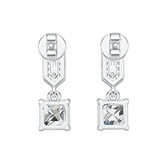 Sterling Silver Semi Mount Earrings Setting Emerald OCT 6X6mm DHJ